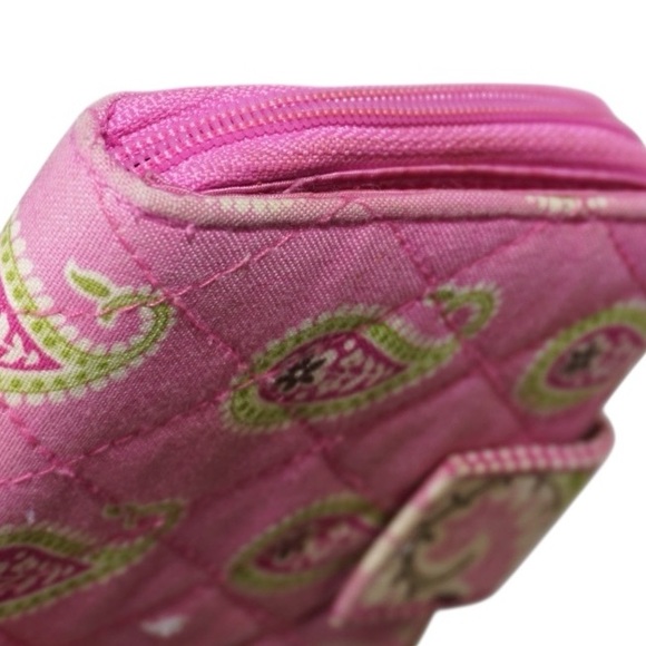 Vera Bradley BOGO FREE SALE Small Snap Wallet in Retired Bermuda Pink Pattern - Picture 8 of 9